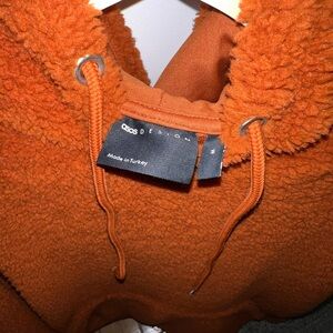 ASOS Orange Sherpa Hoodie - size m